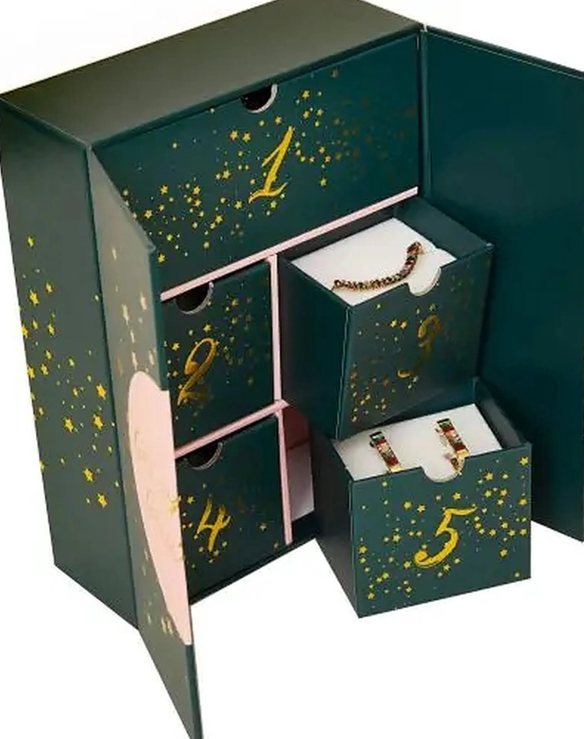 Yehwang Adventskalenders^Adventskalender Goud & Roze - Adventskalender 2022 - Adventskalender 2022 Voor Vrouwen - Adventskalenders - Adventskalender Sieraden - Sieraden - Adventskalender