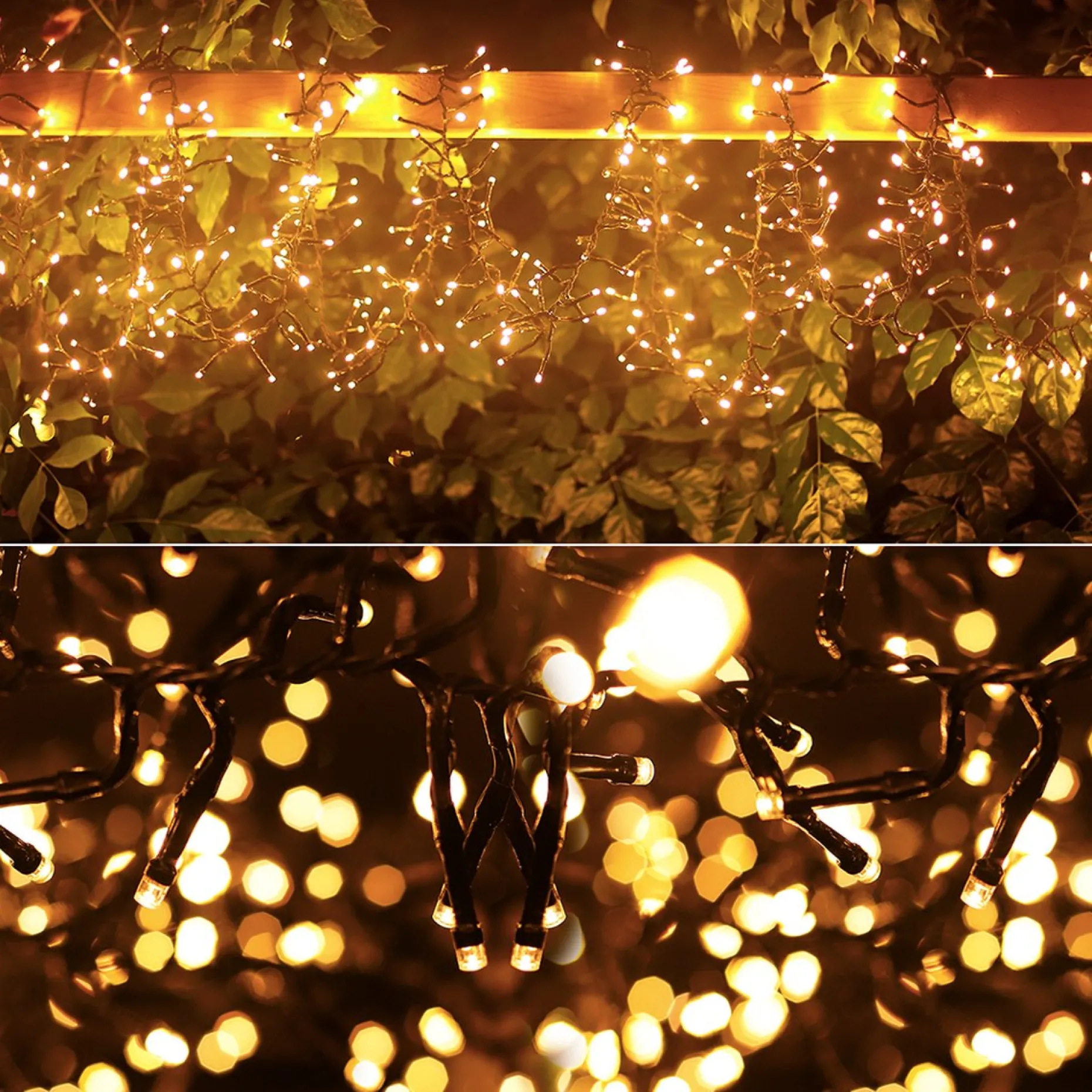 Aigostar Kerstlichtsnoeren^ Led Lichtsnoer - Lichtslinger - Led Lampjes Slinger - 7,5 Watt - 500 Leds - 10M - Warm Wit - Ip44