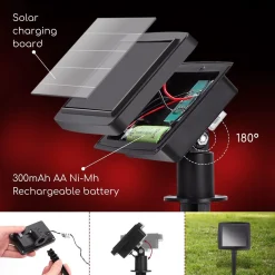 * Kerstlichtsnoeren^Aigostar Lichtsnoer - Zonne-Energie - Kerstman - 10 Led's - 3.8M - Buiten