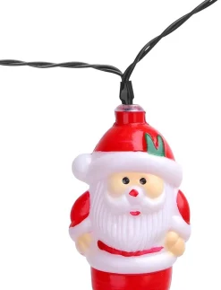 * Kerstlichtsnoeren^Aigostar Lichtsnoer - Zonne-Energie - Kerstman - 10 Led's - 3.8M - Buiten