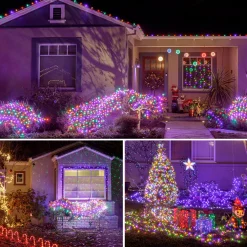 Aigostar Kerstlichtsnoeren^ 10Vrf Kerstboomverlichting - Tuinverlichting - Energie Lichtsnoer - Partyverlichting - 100 Leds - Kerstverlichting Buiten - Lichtsnoeren - Meerdere Kleuren - 11.9M - Ip44