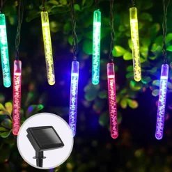 Aigostar Kerstlichtsnoeren^ 10Vrl Tuinverlichting Lichtsnoer - Kerstverlichting Buiten - Zonne Energie - 20 Led - Partyverlichting - 5.8M - Buiten