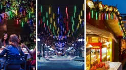 Aigostar Kerstlichtsnoeren^ 10Vrl Tuinverlichting Lichtsnoer - Kerstverlichting Buiten - Zonne Energie - 20 Led - Partyverlichting - 5.8M - Buiten