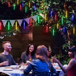 Aigostar Kerstlichtsnoeren^ 10Vrl Tuinverlichting Lichtsnoer - Kerstverlichting Buiten - Zonne Energie - 20 Led - Partyverlichting - 5.8M - Buiten