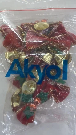 Akyol - Kerstversiering - Kerst - Krans - Kerstrikjes Voor Kerstboom - Kerststrikjes - Kerst - Kerstkrans - Krans Met Een Bel - Bel - Gouden Bel - Set Van 10 Stuks - Kerstversiering Met Een Gouden Bel - Kerst Decoratie Best Sale