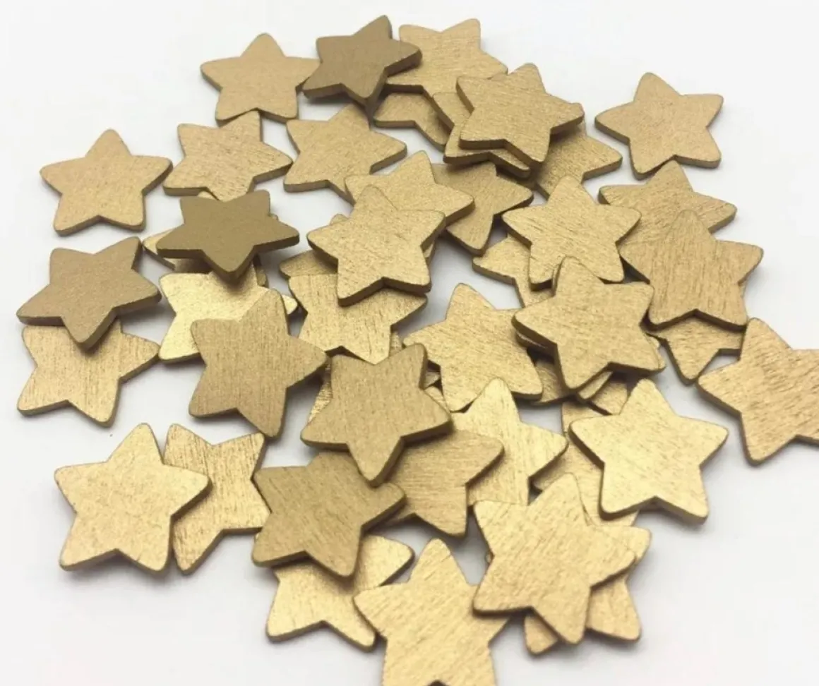 Akyol - Kerstversiering - Kerstster - Gouden Sterren - Goud- Versiering - Sterren - 50 Stuks - Feestdagen - Decoratie - Kerstversiering - Kerst Decoratie - Tafel Decoratie Kerst - Kerst Shop