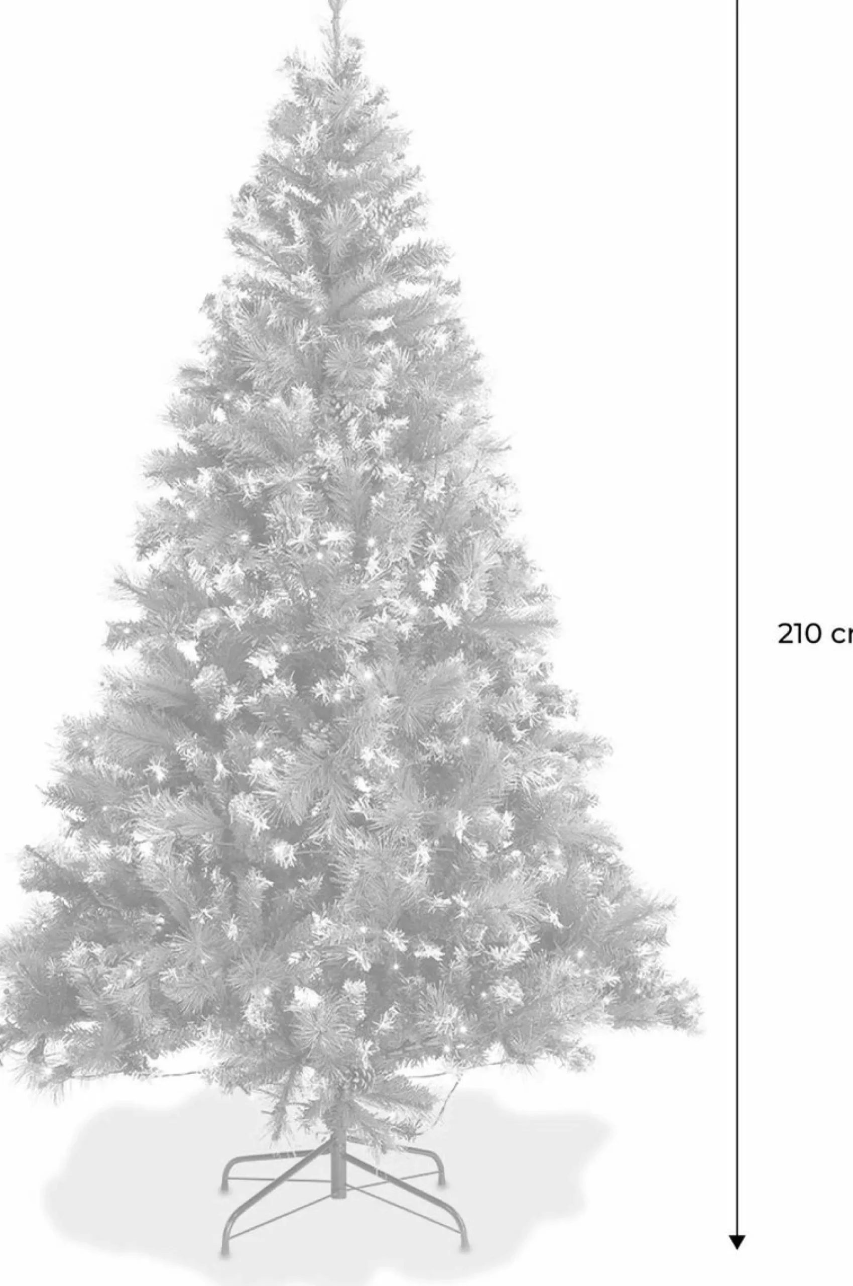 Aliceu0027s Garden Kunstkerstbomen^Alice's Garden Deluxe Kunstkerstboom - 210 Cm - Incl. Verlichting, Decoraties En Voet