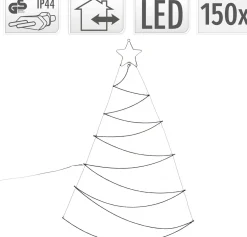 Ambiance Verlichte Kerstfiguren^ Kerstboom Met 150 Led's 150 Cm