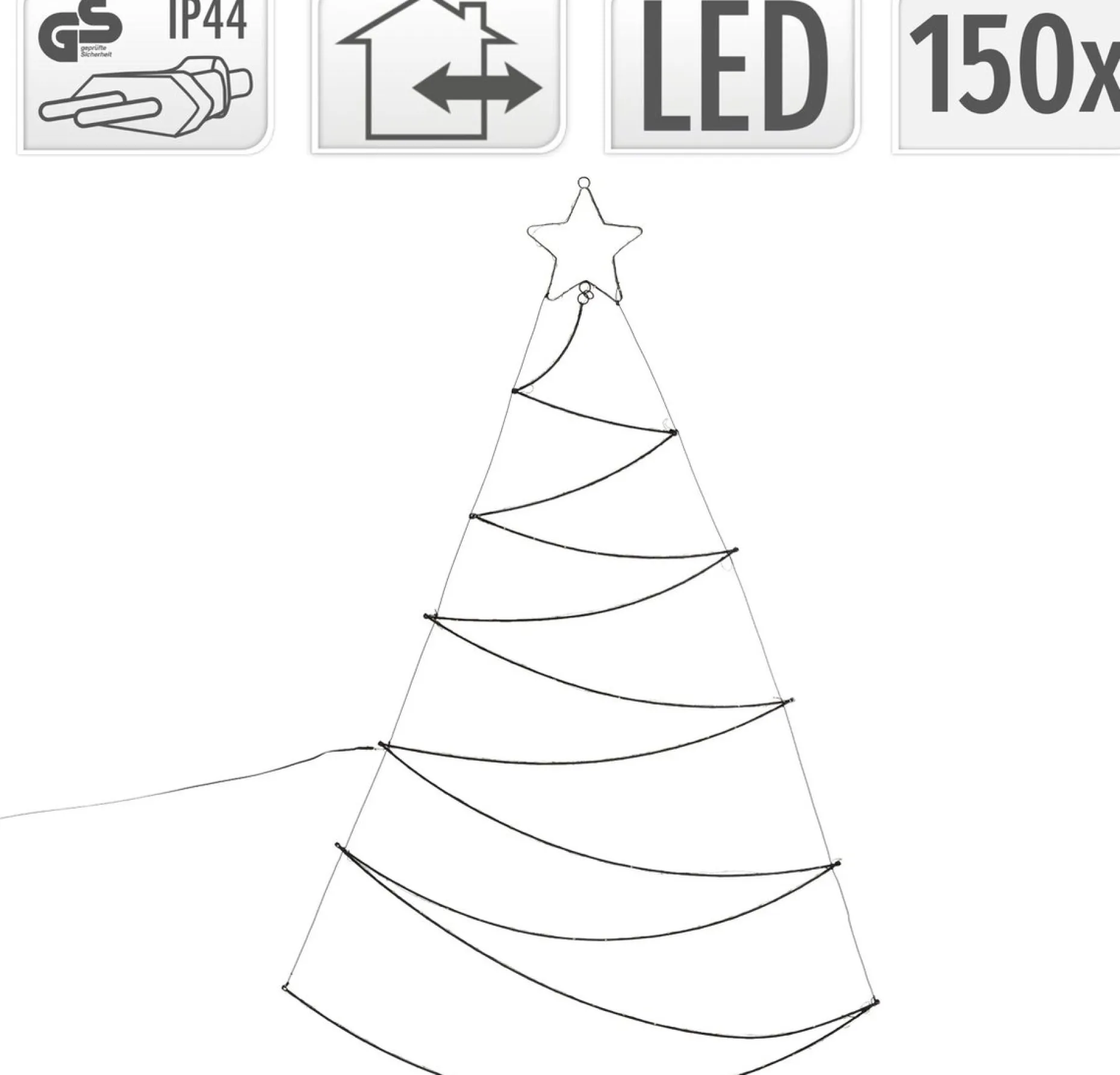 Ambiance Verlichte Kerstfiguren^ Kerstboom Met 150 Led's 150 Cm