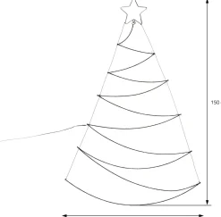 Ambiance Verlichte Kerstfiguren^ Kerstboom Met 150 Led's 150 Cm