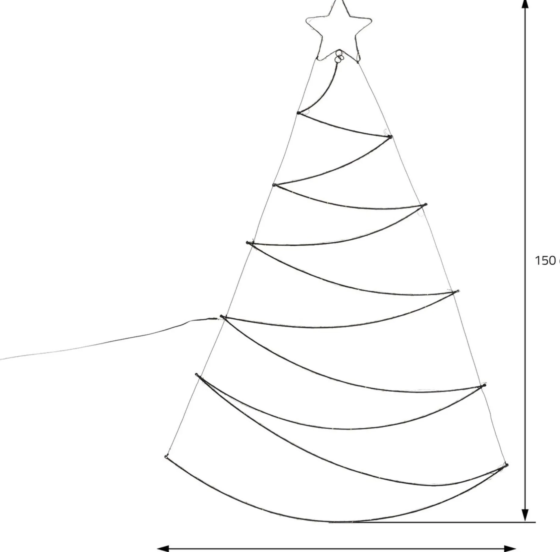 Ambiance Verlichte Kerstfiguren^ Kerstboom Met 150 Led's 150 Cm