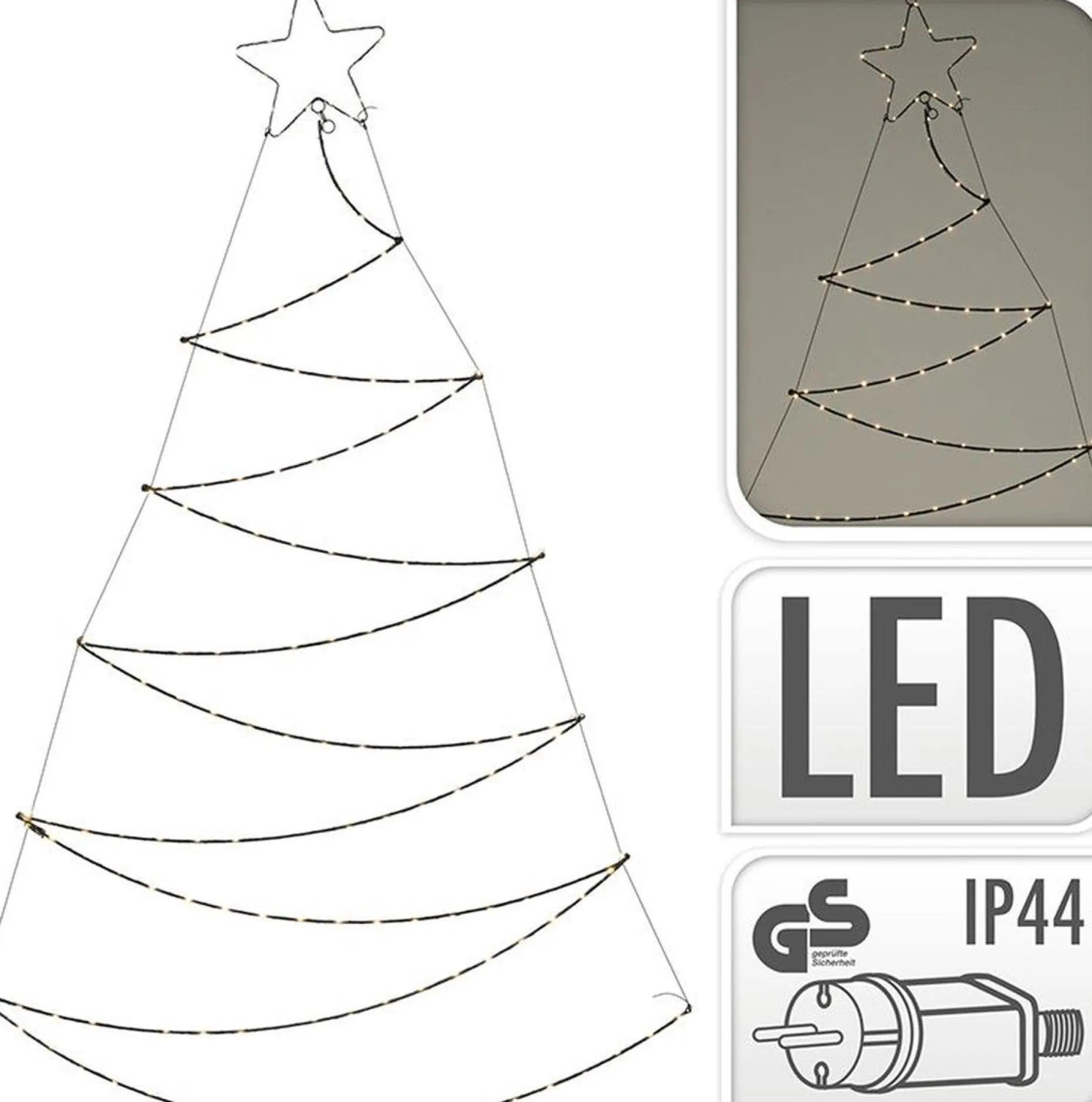 Ambiance Verlichte Kerstfiguren^ Kerstboom Met 150 Led's 150 Cm