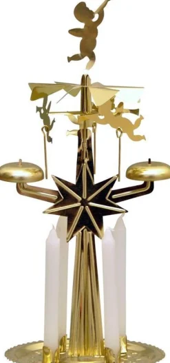 Angel Chimes Verlichte Kerstfiguren^ Kerstmolen - Inclusief 4 Kaarsjes - Kerst Engeltjes - Originele Zweedse