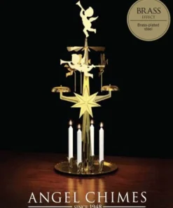 Angel Chimes Verlichte Kerstfiguren^ Kerstmolen - Inclusief 4 Kaarsjes - Kerst Engeltjes - Originele Zweedse