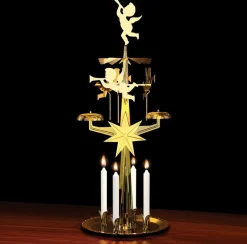 Angel Chimes Verlichte Kerstfiguren^ Kerstmolen - Inclusief 4 Kaarsjes - Kerst Engeltjes - Originele Zweedse