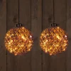 Anna's Collection Verlichte Kerstfiguren^Anna Collection Verlichte Kerstballen -2X St- Antiek Goud -15 Cm -Glas -Warm Wit