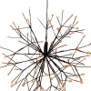 Anna's Collection Verlichte Kerstfiguren^ Kerstverlichting - Lichtbol - Zwart - Warm Wit - 63Led - 30Cm