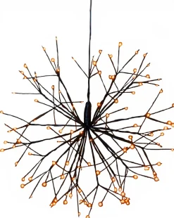 Anna's Collection Verlichte Kerstfiguren^ Kerstverlichting - Lichtbol - Zwart - Warm Wit - 63Led - 30Cm