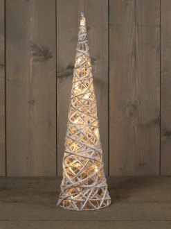 Anna's Collection Verlichte Kerstfiguren^ Led Kegel Kerstbomen - 2X St - 40 En 60 Cm - Kerstverlichting