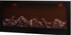 Anna's Collection Verlichte Kerstfiguren^ Sfeerhaard Lantaarn - Zwart - Met Led - L45 X B10 X H20 Cm - Open Haard