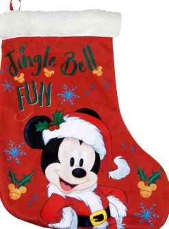arditex Kerstsok Mickey 42 Cm Polyester Rood New