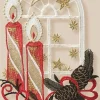 Merkloos Artisanale - Kerstdecoratie - Raam - Raamhanger In Kant - Kaarsen Voor Raam Clearance
