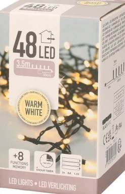 S.I.A. Kerstboomverlichting^Batterijverlichting 4Mtr 48L Wwit