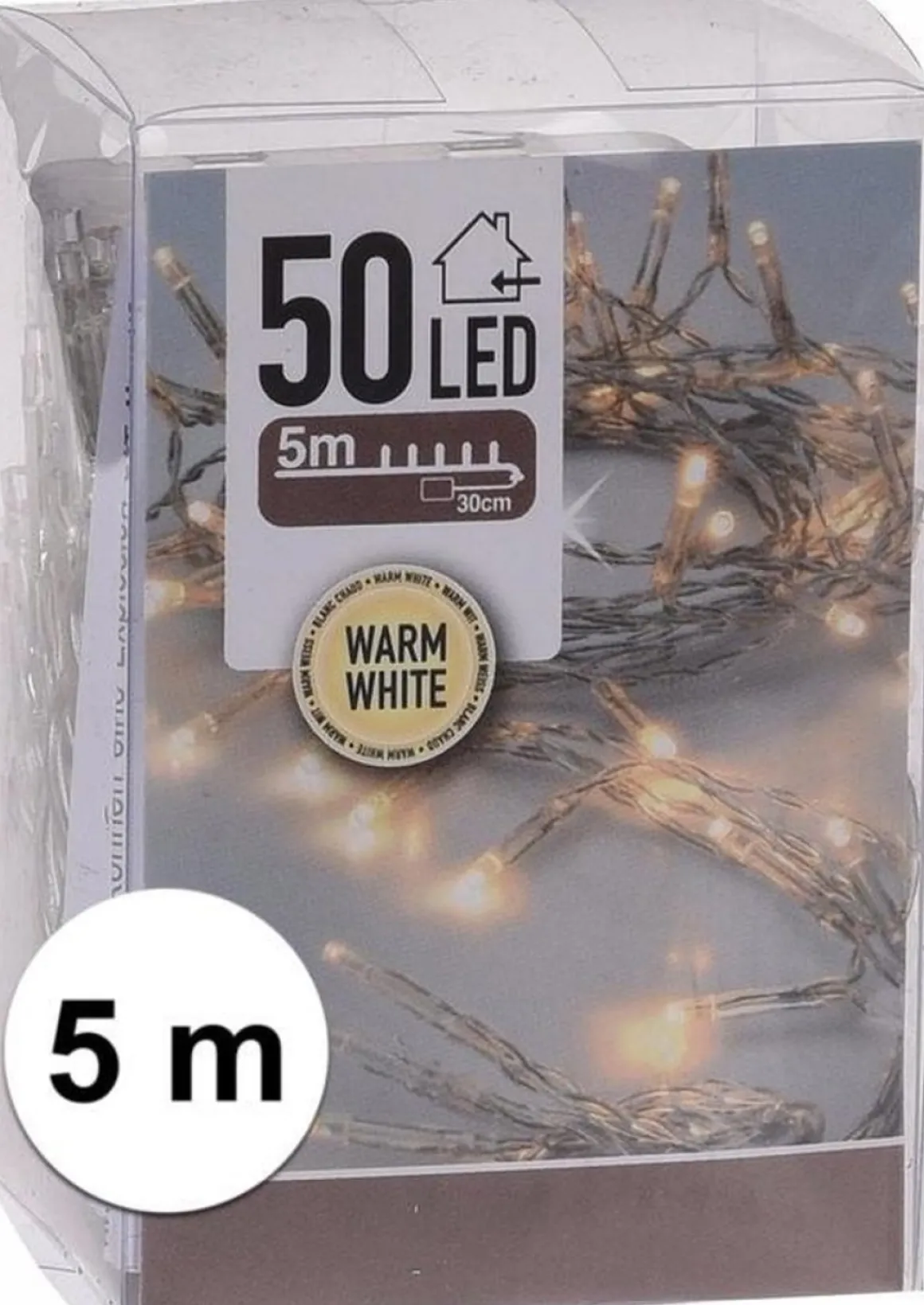 Merkloos Bellatio Decorations Guirlande - Inclusief Warm Witte Verlichting Store
