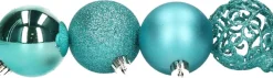 Bellatio Decorations Kerstballen - 37 Stuks - Turquoise Blauw - Kunststof - 6 Cm Turquoise, Blauw Cheap
