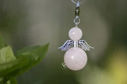 CC Beschermengel Rozenkwarts ( Halfedelsteen ) , Chakra Engel , Geluksengel , Silverwing . ( Meerdere Varianten Beschikbaar !!! ) Rozenkwarts, Silverwing Flash Sale