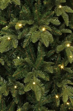 Black Box Kunstkerstbomen^ Finest Deluxe Kunstkerstboom - 140 Warmwitte Led Lampjes - H155 X O117 – Groen - Groen
