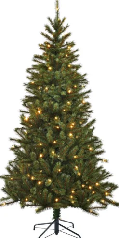 Black Box Kunstkerstbomen^ Finest Kunstkerstboom - 120 Warmwitte Led Lampjes - H155 X O86 - Groen - Groen