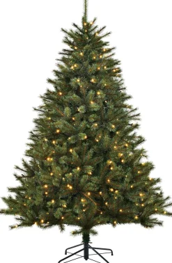 Black Box Kunstkerstbomen^ Finest Premium Kunstkerstboom - 320 Warmwitte Led Lampjes - H230 X O155 – Groen - Groen