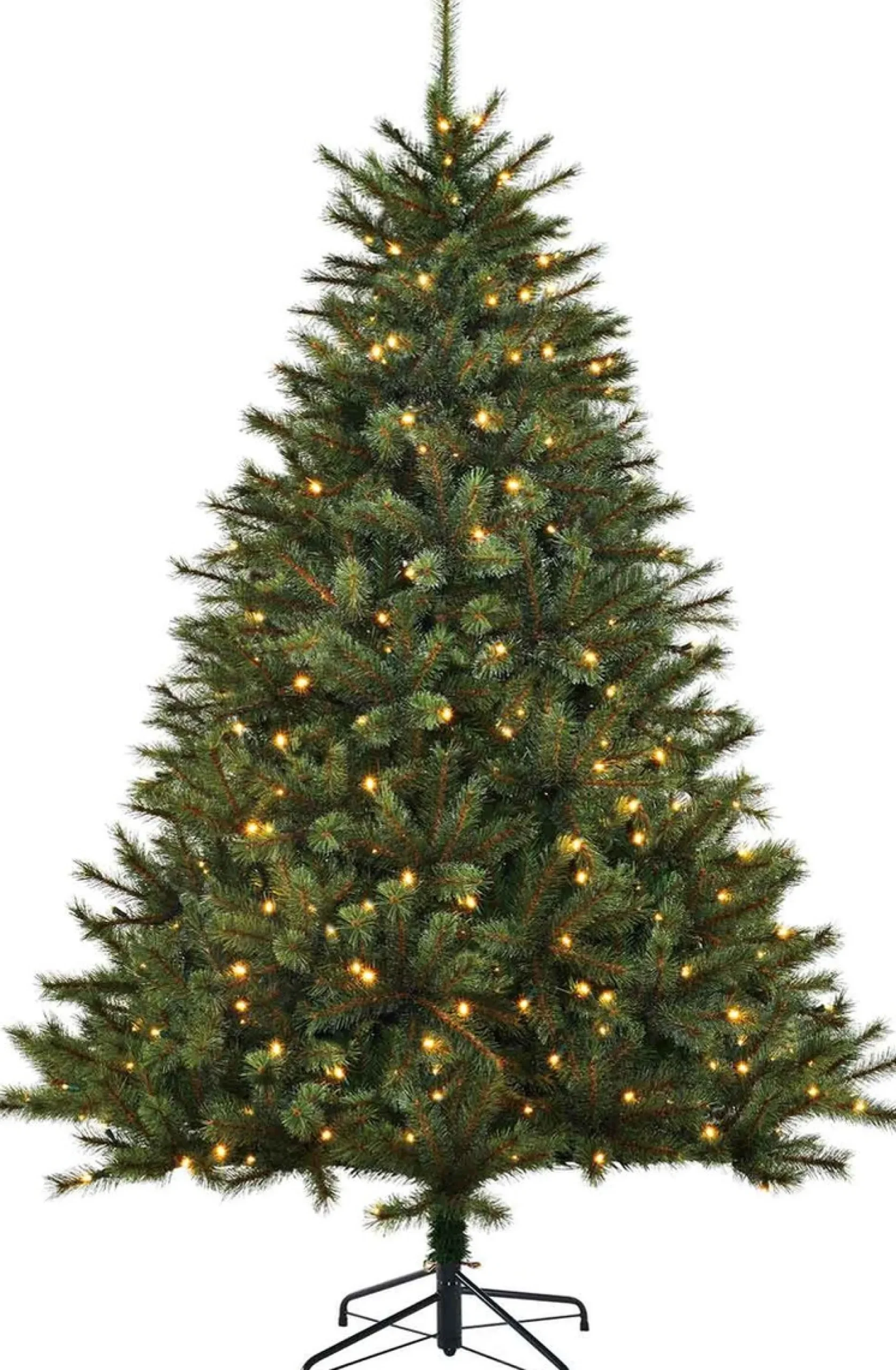 Black Box Kunstkerstbomen^ Finest Premium Kunstkerstboom - 320 Warmwitte Led Lampjes - H230 X O155 – Groen - Groen