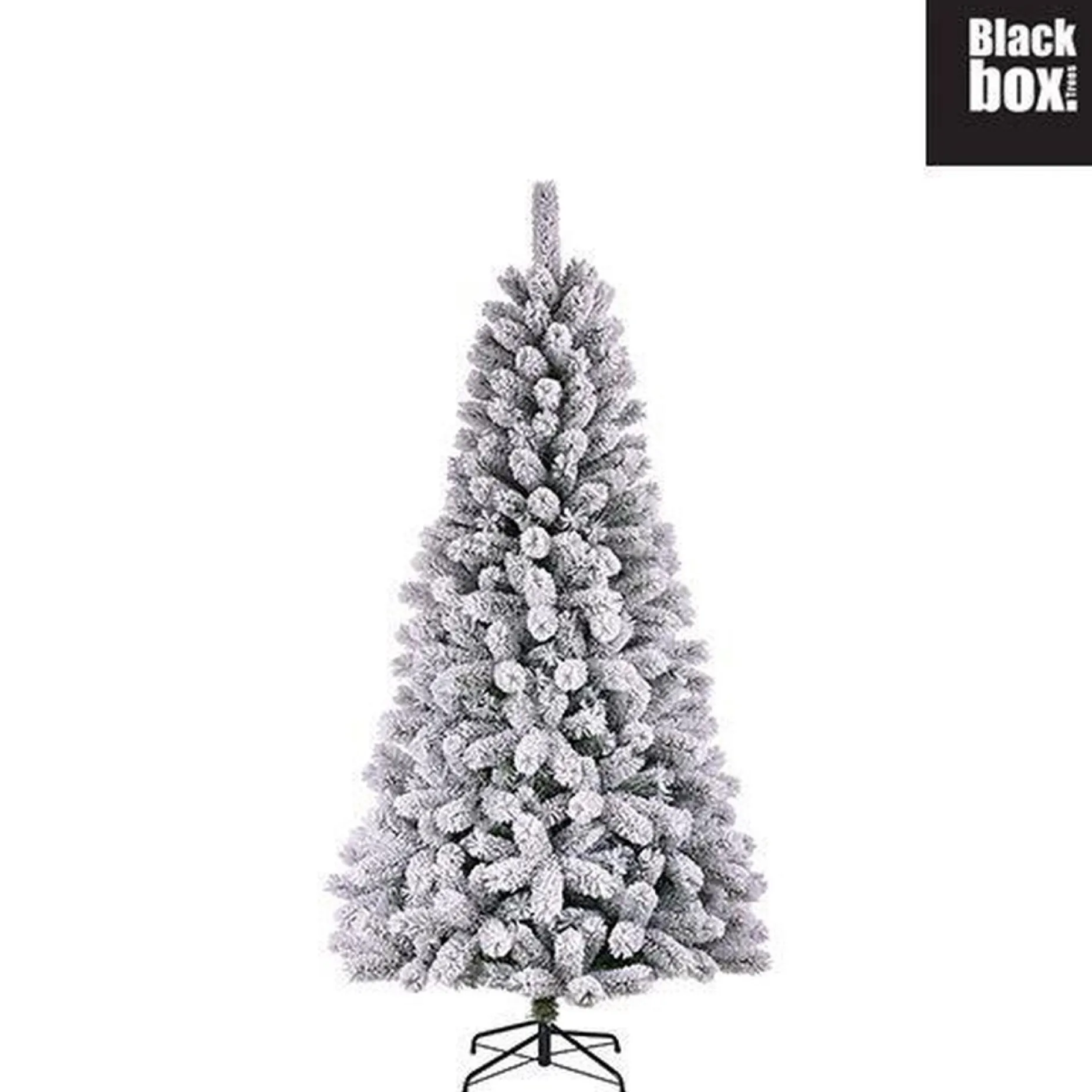 Black Box Kunstkerstbomen^ Kunstkerstboom Medford Maat In Cm: 185 X 99 Besneeuwd Groen - Besneeuwd Groen