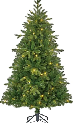 Black Box Kunstkerstbomen^ Trees Brampton Kunstkerstboom Slim Met Led Verlichting - H155 X O102 Cm - Groen