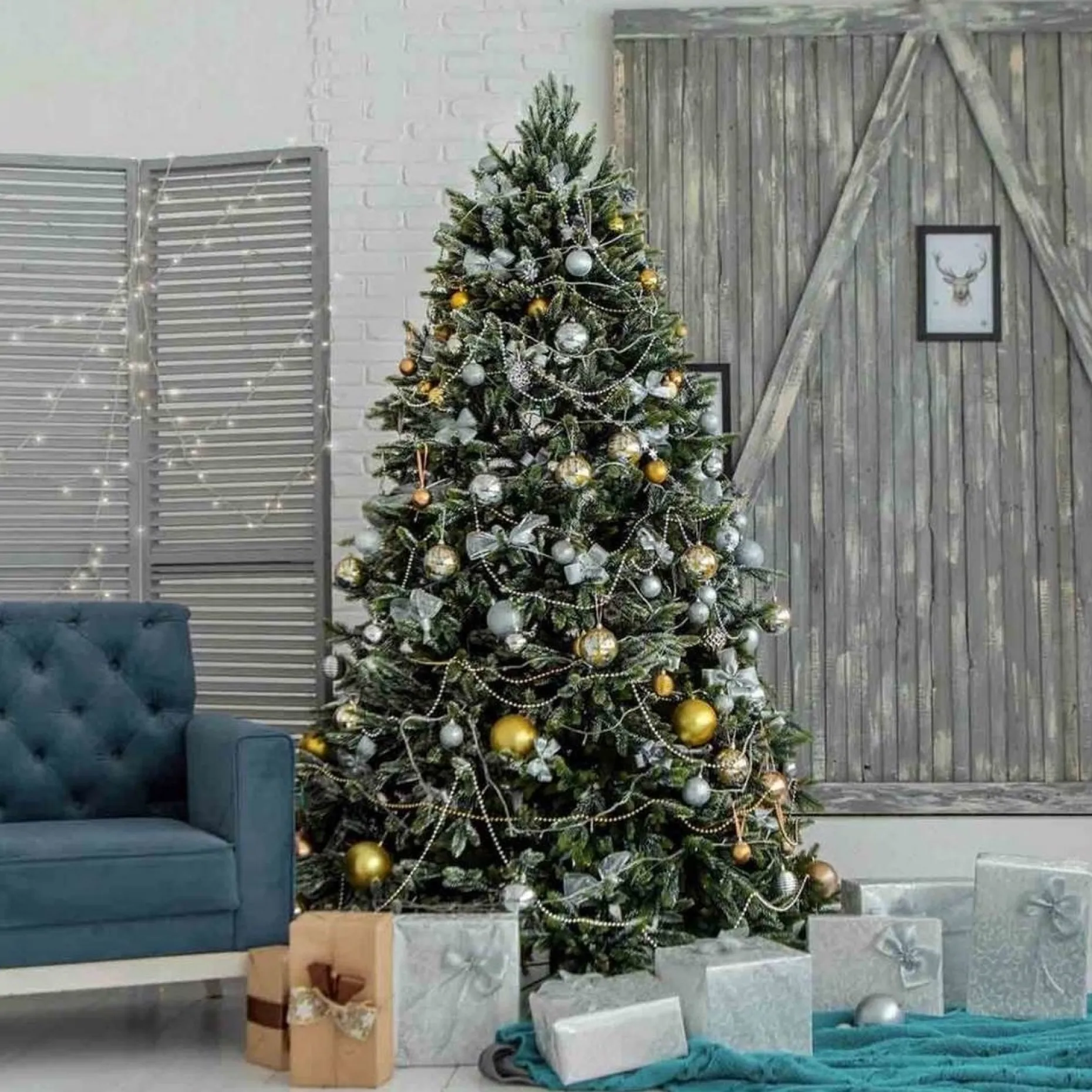 Black Box Kunstkerstbomen^ Trees Brampton Kunstkerstboom Smal - H215 X O125 Cm - Groen