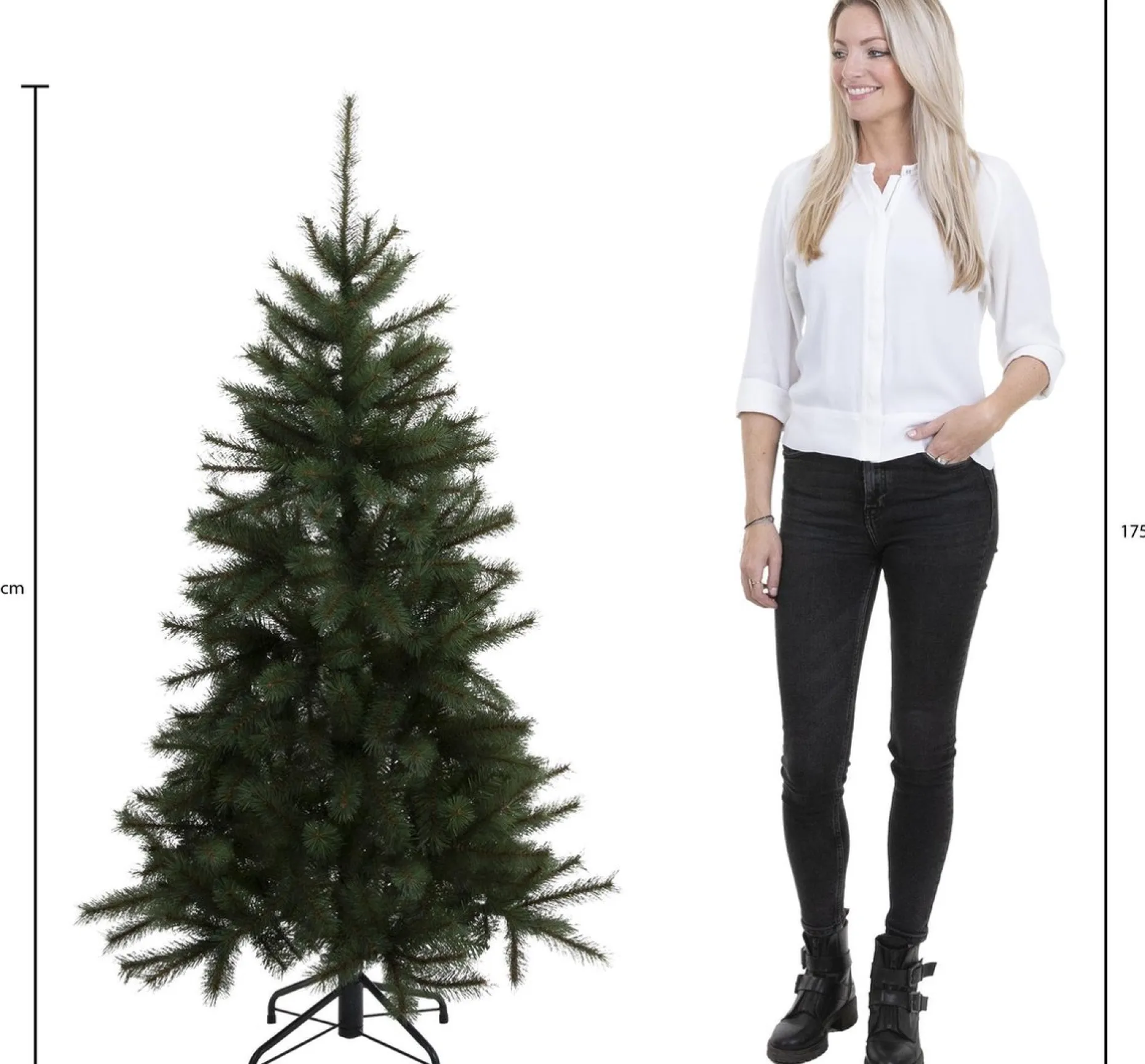 Black Box Kunstkerstbomen^ Trees Charlton Kunstkerstboom Met Led Verlichting - H155 Cm - Groen