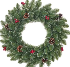 Black Box Trees Creston Kerstkrans Met Decoratie - O45 Cm - Frosted Green Best
