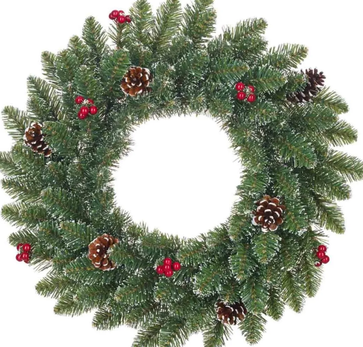 Black Box Trees Creston Kerstkrans Met Decoratie - O45 Cm - Frosted Green Best