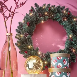 Black Box Trees Creston Kerstkrans Met Decoratie - O45 Cm - Frosted Green Best