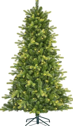 Black Box Kunstkerstbomen^ Trees Dayton Kunstkerstboom Met Led Verlichting - H120 X O81 Cm - Groen