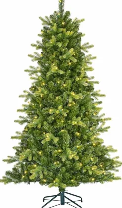 Black Box Kunstkerstbomen^ Trees Dayton Kunstkerstboom Met Led Verlichting - H120 X O81 Cm - Groen