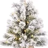 Black Box Kunstkerstbomen^ Trees Dinsmore Kunstkerstboom In Jute Met Led Verlichting - H60 X O50 Cm - Frosted Green