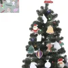 Black Box Kunstkerstbomen^ Trees Fay Kunstkerstboom Met 30 Ornamenten En Led Verlichting - H90 Cm - Groen