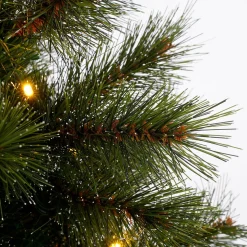 Black Box Kunstkerstbomen^ Trees Glendon Kunstkerstboom In Pot Met 20 Led Lampjes - H60 X O33 Cm - Groen