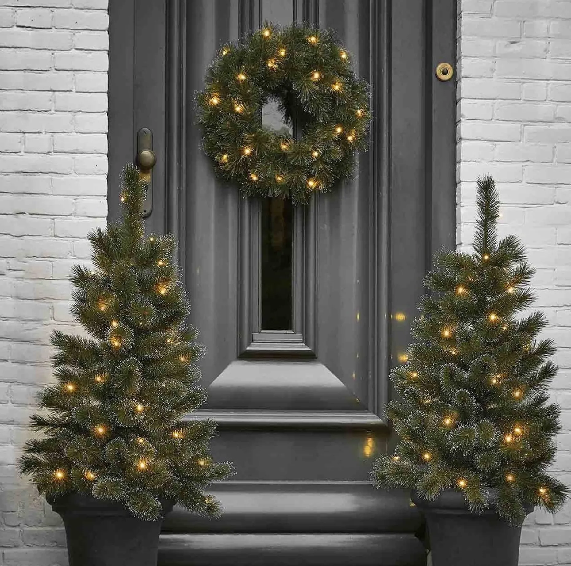 Black Box Kunstkerstbomen^ Trees Glendon Kunstkerstboom In Pot - H90 X O51 Cm - Groen