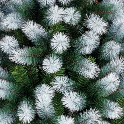Black Box Kunstkerstbomen^ Trees Kingston Kerstboom Led Frosted Groen - Kunstgroen - 215X117 Cm