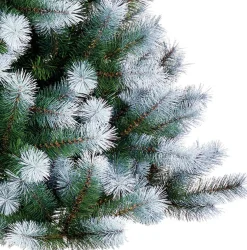 Black Box Kunstkerstbomen^ Trees Kingston Kerstboom Led Frosted Groen - Kunstgroen - 215X117 Cm