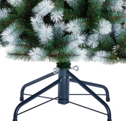 Black Box Kunstkerstbomen^ Trees Kingston Kerstboom Led Frosted Groen - Kunstgroen - 215X117 Cm